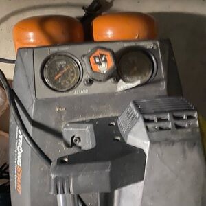 Strongway Air Compressor with Dual Gauges